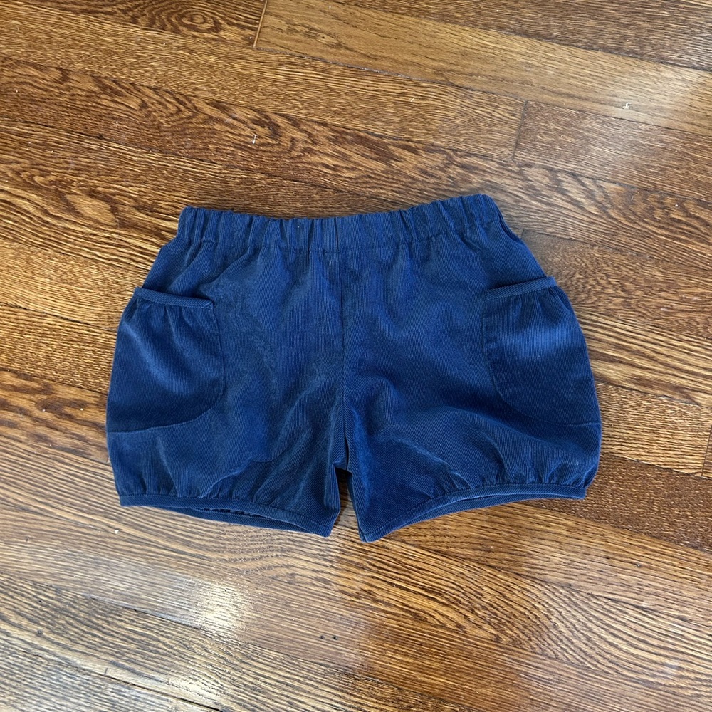 Hannah Kate Navy Non-Wrinkle Corduroy Shorts, 8